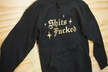 Load image into Gallery viewer, Designer Trash SHITS FUCKED hoodie - black
